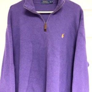 Polo Ralph Lauren- quarter zip, XXL- Purple
